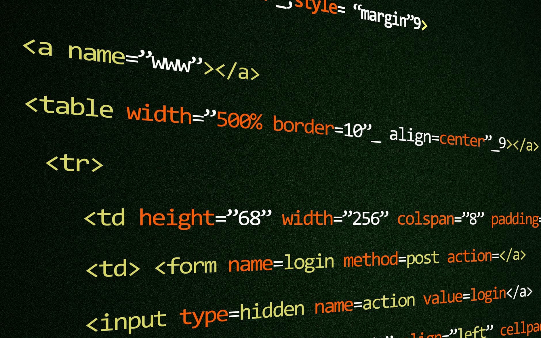 Structured data code representing schema markup for SEO