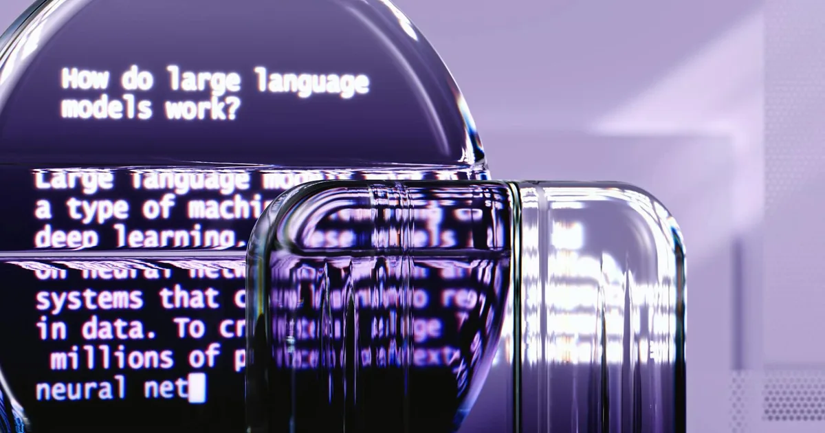 Abstract representation of large language models and AI technology.
